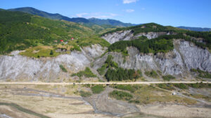 The rock-salt mountain from Mânzălești, Buzău County.