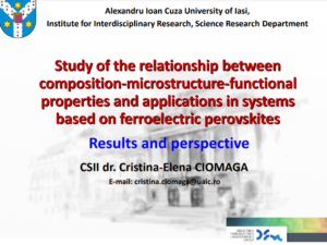 Study of the relationship between composition-microstructure-functional properties and applications in systems based on ferroelectric perovskites