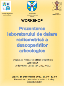 Prezentarea laboratorului de datare radiometrică a descoperirilor arheologice