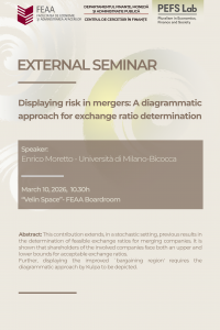 Displaying risk in mergers: a diagrammatic approach for exchange ratio determination